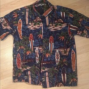 Tropical Surfboard Print Casual Shirt